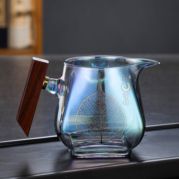 Jarra Dispensadora de Té Bodhi con Asa de Madera y Cristal Transparente - Image 3
