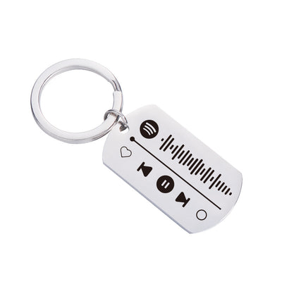 Llavero Minimalista de Acero Inoxidable Espejo Personalizable - Image 13