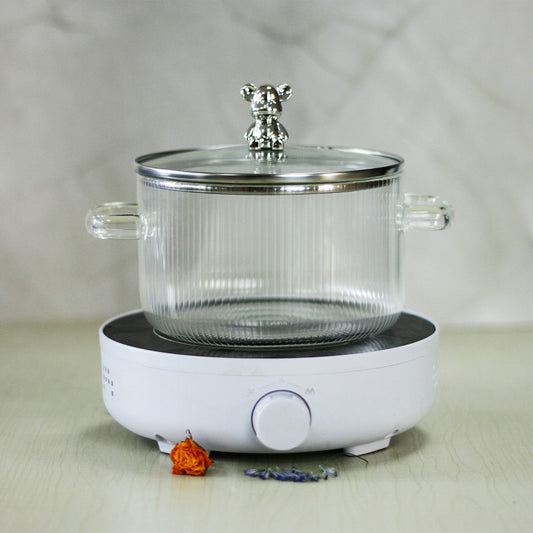 Olla de Vidrio Templado Doble Asa para Sopas, Fideos y Fondue - Image 2