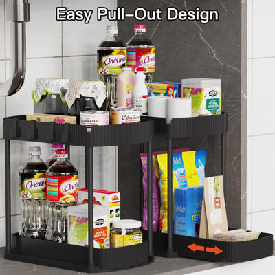 Organizador de Cocina Curvo de Doble Capa - Mueble Multiusos de Almacenamiento - Image 26