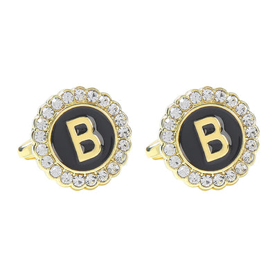 Gemelos Franceses de Diamante Redondo con 26 Letras para Hombre - Image 7