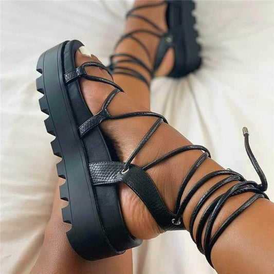 Zapatos Planos con Cordones Estilo Romano - Tallas Grandes Mujer - Image 2