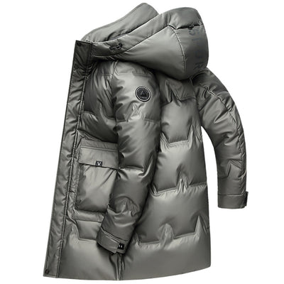Chaqueta Acolchada con Capucha para Hombre - Abrigo Grueso Impermeable - Image 11