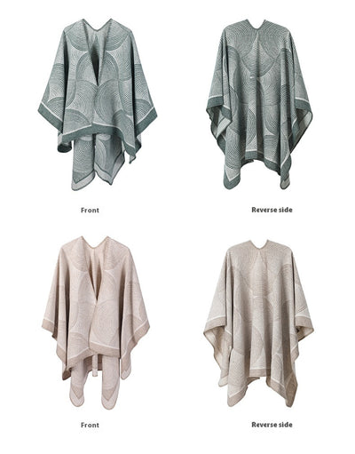 Chal de Lana Estampado Geométrico para Mujer - Image 14
