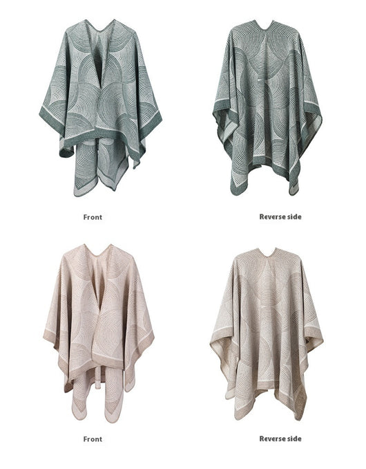 Chal de Lana Estampado Geométrico para Mujer - Image 14