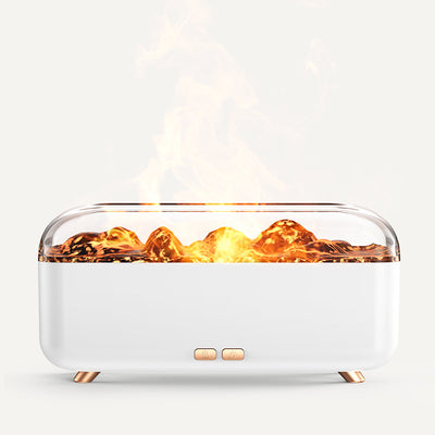 Difusor de Aromas con Luz LED Multicolor y Efecto Llama para Escritorio - Image 12
