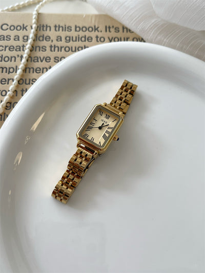 Reloj de Pulsera Mujer Acero Retro Esfera Pequeña Cuarzo Minimalista - Image 8