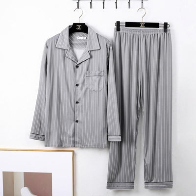 Pijama Minimalista de Manga Larga para Hombre - Image 41