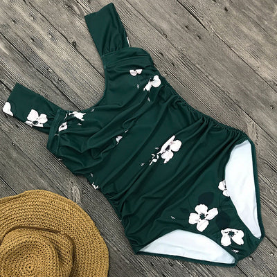 Traje de Baño de una Pieza con Espalda Descubierta, Estampado Floral y Corte Ajustado - Image 5