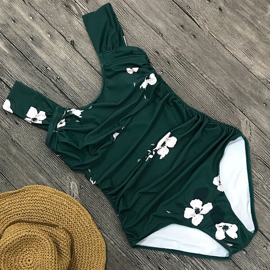 Traje de Baño de una Pieza con Espalda Descubierta, Estampado Floral y Corte Ajustado - Image 5