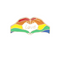Creative Heart Rainbow Love Letter Brooch Badge XZ3164