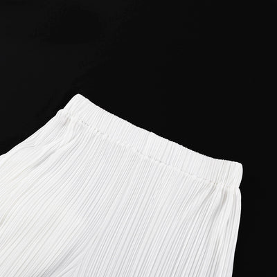 Conjunto de Pantalón Ancho Cintura Alta y Chaleco Plisado sin Mangas - Blanco - Image 23