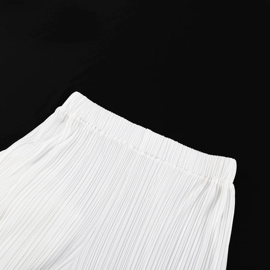 Conjunto de Pantalón Ancho Cintura Alta y Chaleco Plisado sin Mangas - Blanco - Image 23