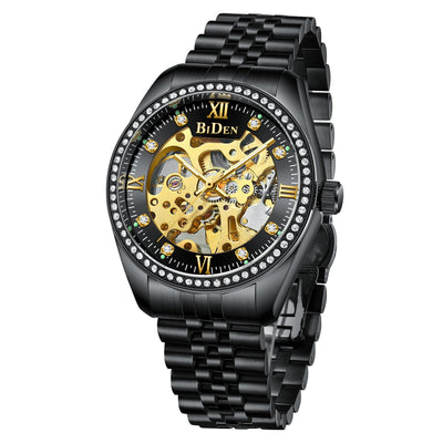 Reloj de Acero Inoxidable con Diamantes y Correa Sólida - Image 9