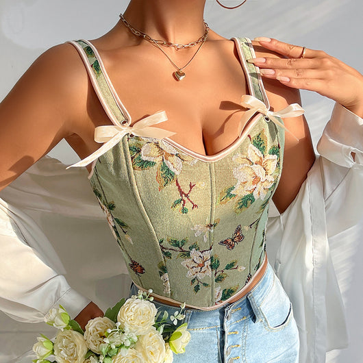Chaleco Vintage Floral Estilo Europeo y Francés - Image 27