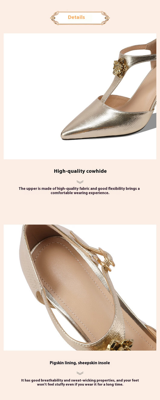Sandalias de Cuero Genuino Caladas Plateadas para Mujer - Image 8