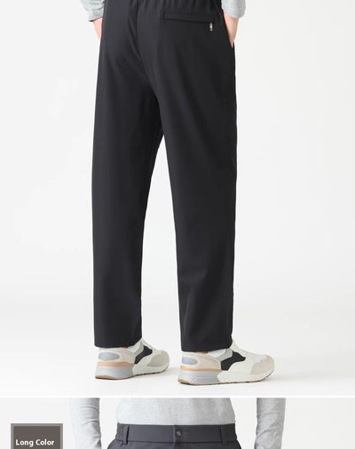 Pantalones Casuales para Hombres Maduros con Cintura Elástica - Image 9