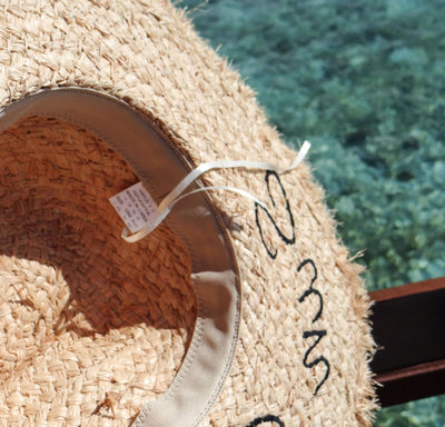 Sombrero de Playa Mujer Estampado Letras - Colección Verano - Image 9