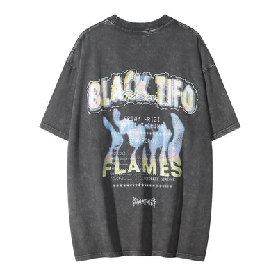 Camiseta Estampada Diablo Melancólico de Manga Corta para Hombre - Image 9