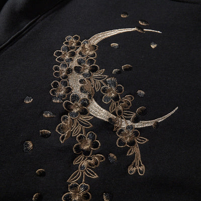 Sudadera con Capucha Bordada Zorro de Nueve Colas Estilo Japonés para Hombre - Image 3