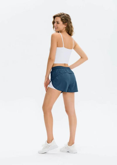 Shorts Deportivos Falsa Dos Piezas con Bolsillos para Mujer - Image 10