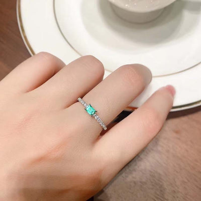 Anillo de Plata Esterlina 925 con 20 Puntos Cuadrados para Mujer - Image 19
