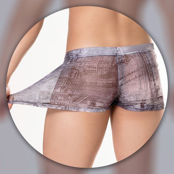 Bóxer Briefs Hombre Cintura Baja con Estampado Denim Ligero - Image 4