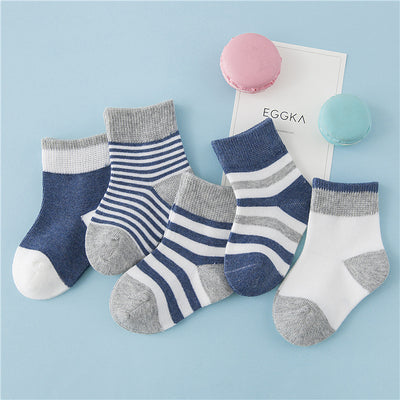 Calcetines de Algodón a Rayas para Niños - Invierno - Image 3