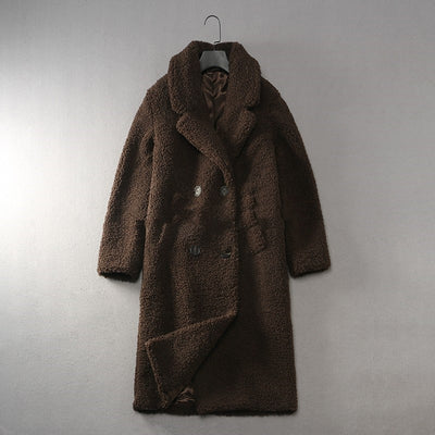 Abrigo Teddy Oversized Tipo Solapa Largo Suave Efecto Gamuza - Image 2