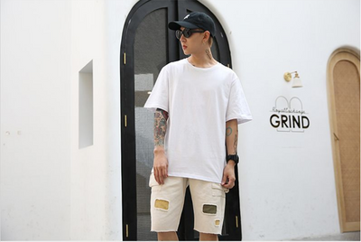 Camiseta Hombre Algodón Puro Manga Corta Suelta Estilo Coreano - Image 11
