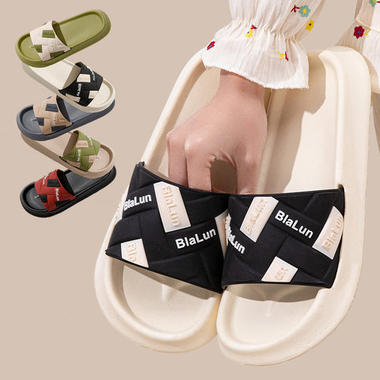 Pantuflas de Bloques de Color para Parejas - Cómodas Zapatillas de Casa con Suela Antideslizante