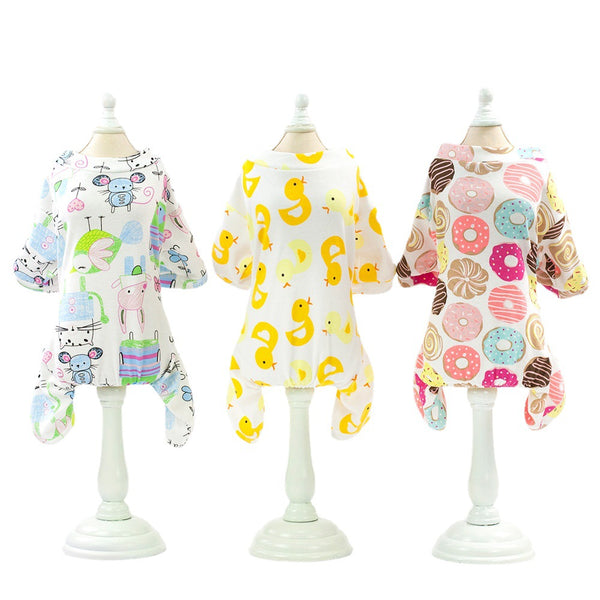 Pijamas para Mascotas en Cinco Colores - Ropa Cómoda para el Hogar