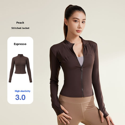 Chaqueta de Yoga Patchwork Transpirable y Resistente a los Rayos UV - Image 9