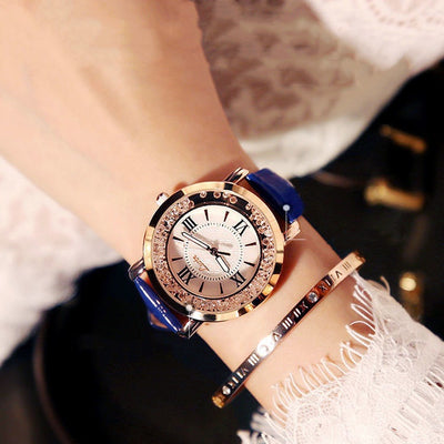 Reloj de Moda Coreana para Mujer con Cristales Brillantes - Estilo Retro Estudiantil - Image 4