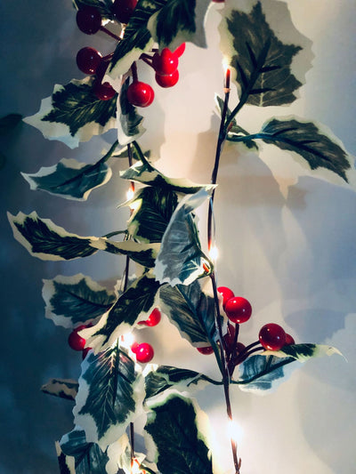 Luces Navideñas de Mimbre con Decoración de Espino Chino para Fiesta - Image 3