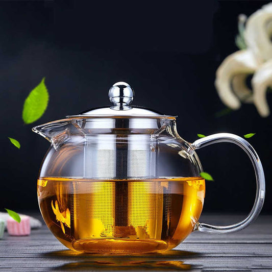 Hervidor de Vidrio para Cocina de Inducción - Resistente a Altas Temperaturas con Forro de Acero Inoxidable