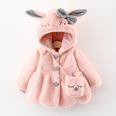 Abrigo Infantil con Capucha y Diseño Cartoon para Niña - Image 8