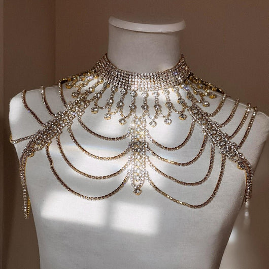 Cadena de Hombro Multicapa con Rhinestones Personalizados para Vestidos Formales - Image 6