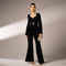 Jumpsuit de Fiesta Largo con Lentejuelas, Cuello Cuadrado y Ajuste Ceñido