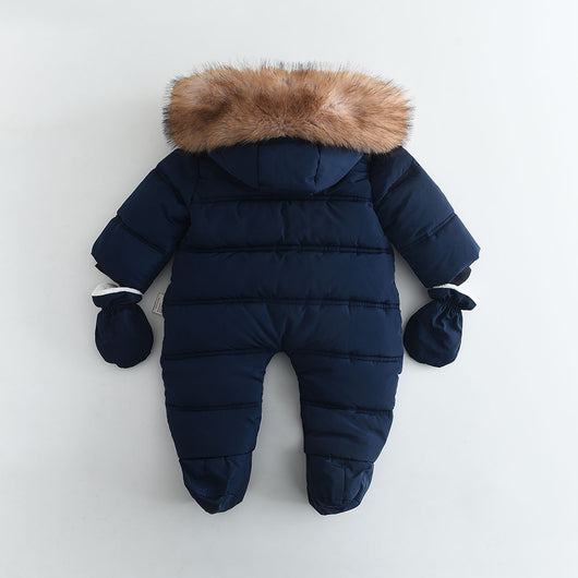 Mameluco Bebé con Capucha y Forro Polar Grueso - Image 33