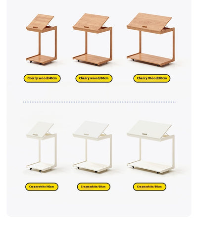 Mesa Auxiliar de Madera Maciza con Almacenamiento Removible - Image 30