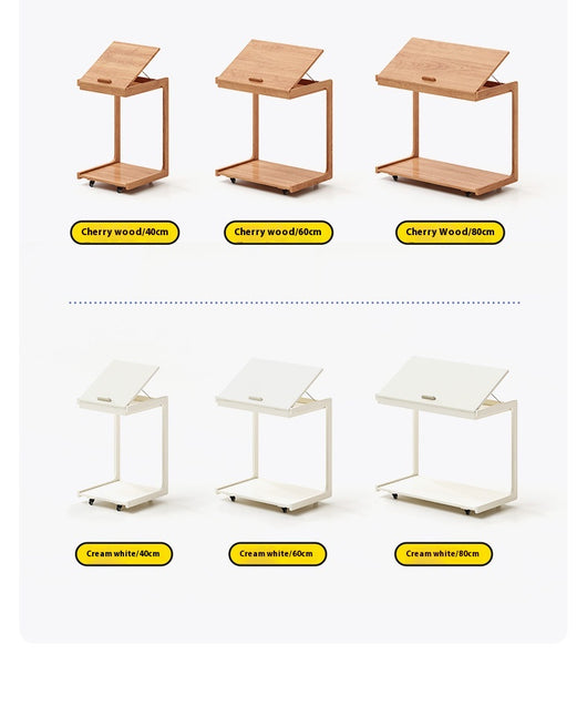 Mesa Auxiliar de Madera Maciza con Almacenamiento Removible - Image 30