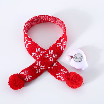 Bufanda y Gorro Navideño para Mascotas - Lana Tejida con Diseño Copo de Nieve y Papá Noel - Image 3