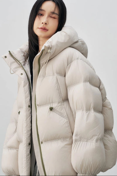 Chaqueta Corta con Capucha de Algodón Cálida para Mujer - Image 13