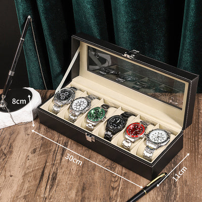 Caja Organizadora de Relojes Retro con Acabado Cuero PU y Diseño Madera - Image 14