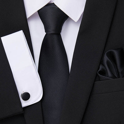 Conjunto de Corbata, Pañuelo y Gemelos para Hombre - Elegancia Empresarial - Image 3