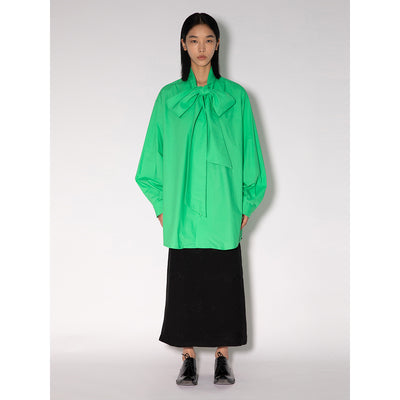 Vestido Camisero de Popelina con Moño para Primavera - Image 7