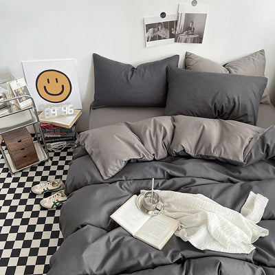Juego de Cama de Algodón Lavado con Bloques de Color Coordinado - Image 19