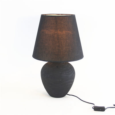 Lámpara de Mesa Artesanal de Madera | Diseño Sereno y Minimalista