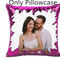 Red Pink Only White Back Pillowcase